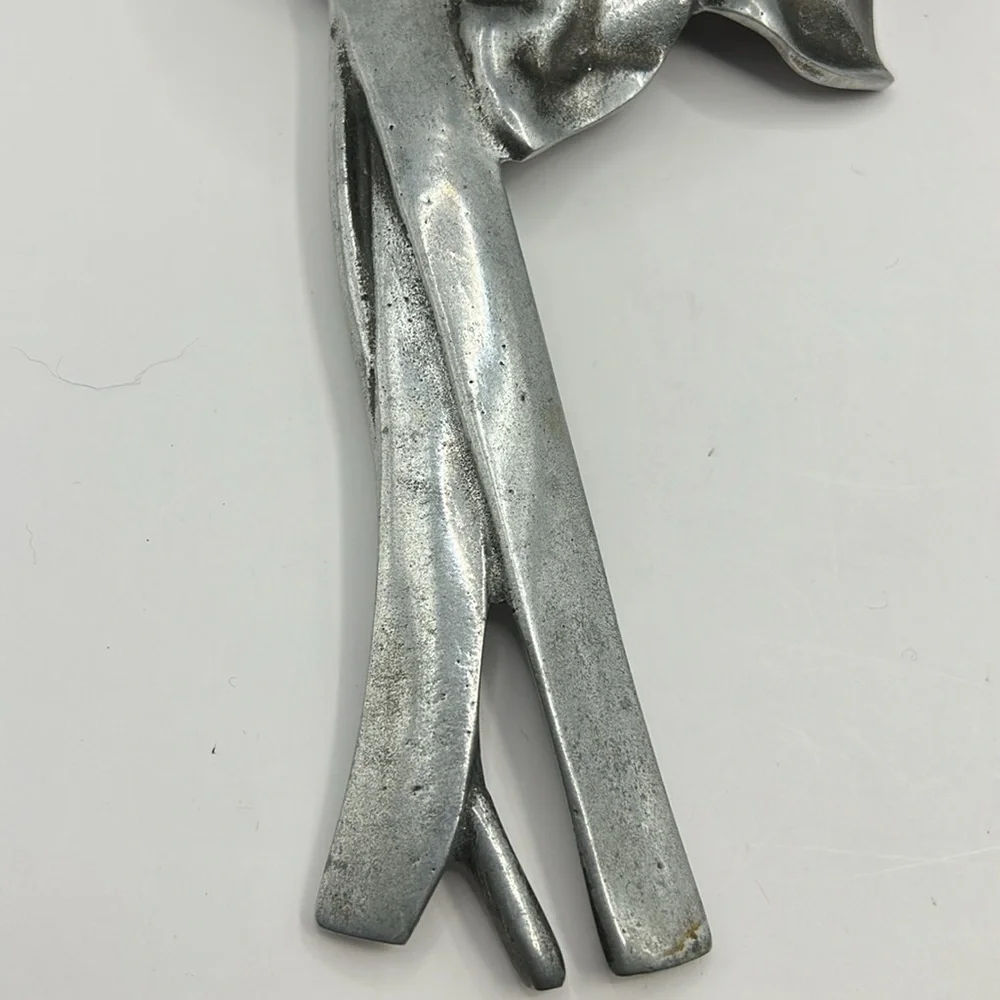 Vintage Bruce Cox Daffodil Pewter Candle Holders. Set of two.